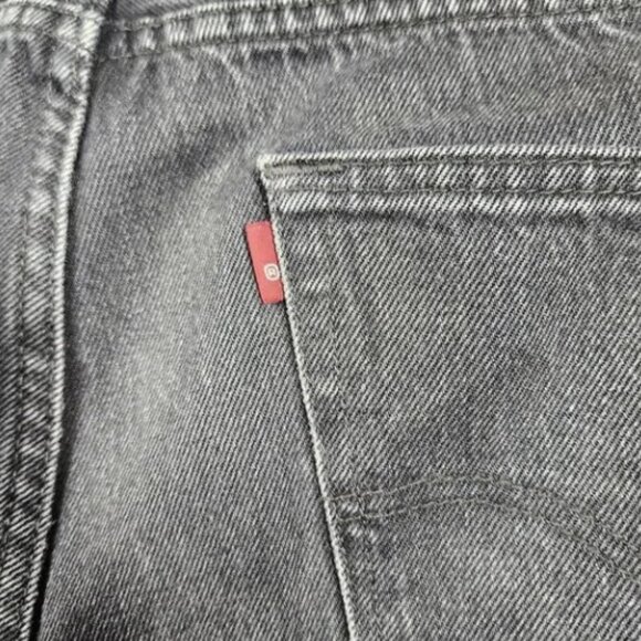 Levi's 501XX Jeans Mens 38X28.5 Black Denim Button Fly Straight Cotton Grunge - Picture 12 of 16